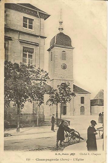 L'église de Champagnole en 1915, collection J. Masset