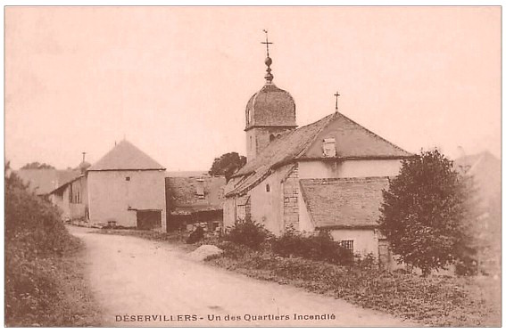 Vue de Déservillers au début du XXème siècle, photo Racines Comtoises