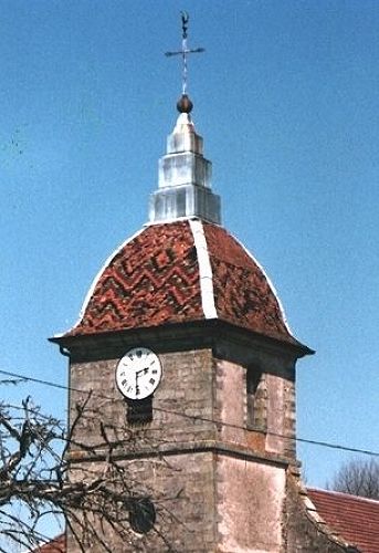 Le clocher de Cuve en 2002 avant sa restauration