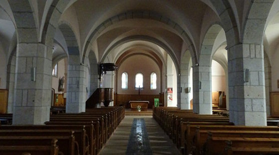 Intérieur de l'église de Bois d'Amont, photo O. Pernot